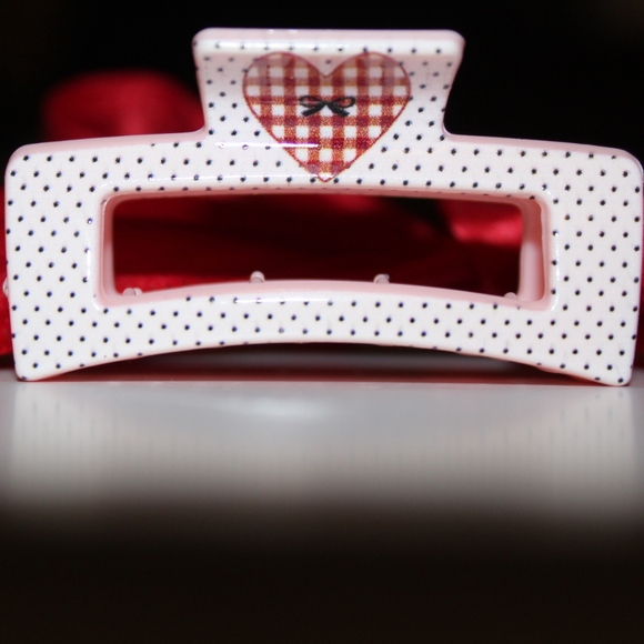 Sweetheart Sampler Mini Claw Clip - Sweetheart Check - Picture 2 of 4